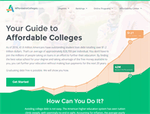 Tablet Screenshot of affordablecolleges.com